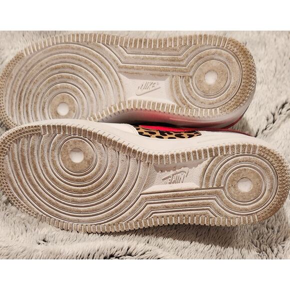 Nike Air Force 1 Youth 5.5 Leopard W/ Pink Nike‎ Logo - Picture 9 of 10